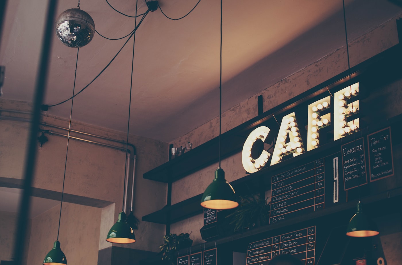 The café interior at Opus Coffee & More