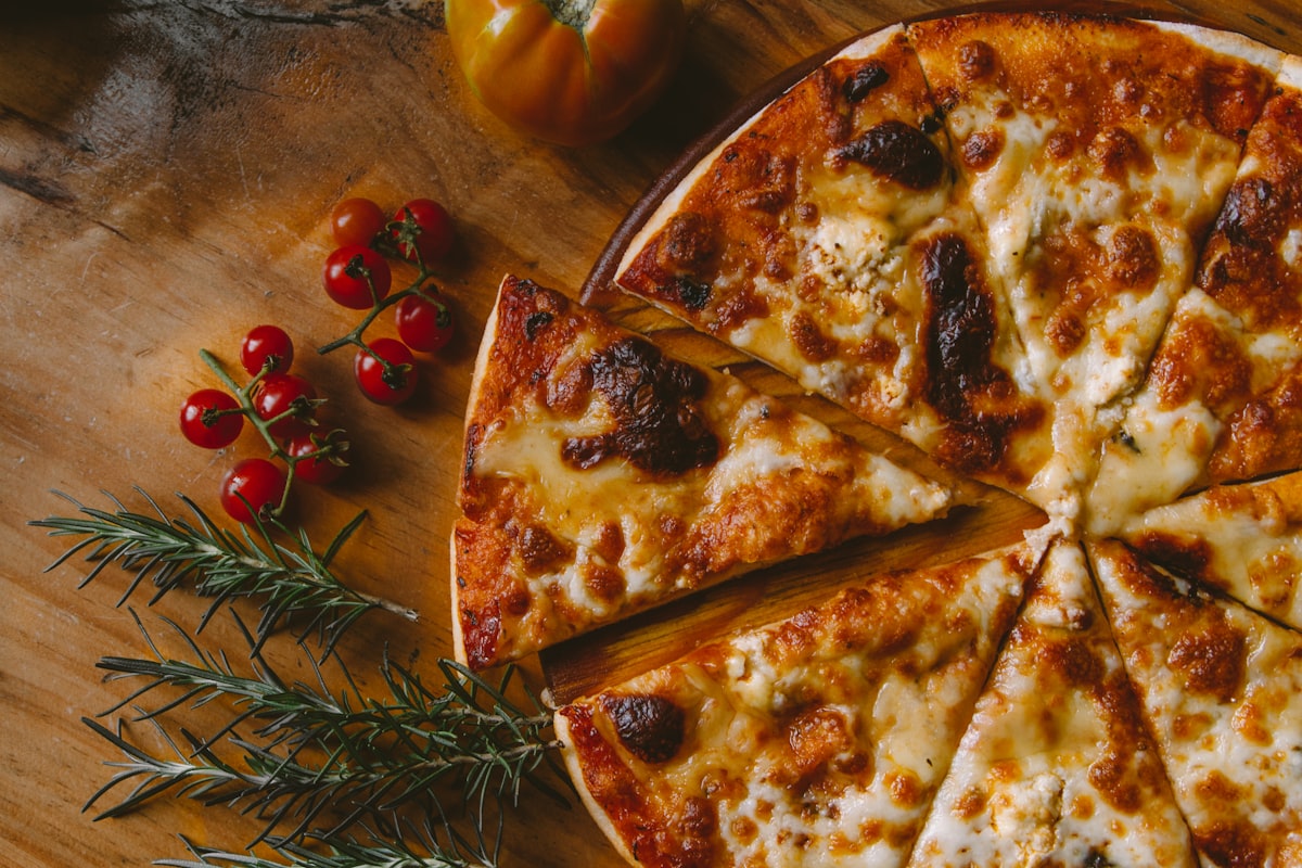 Stone-baked pizza